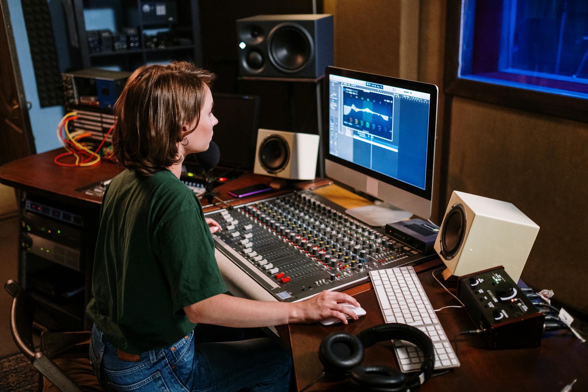 audio engineer working studio computer (Photo: cottonbro studio / Pexels)