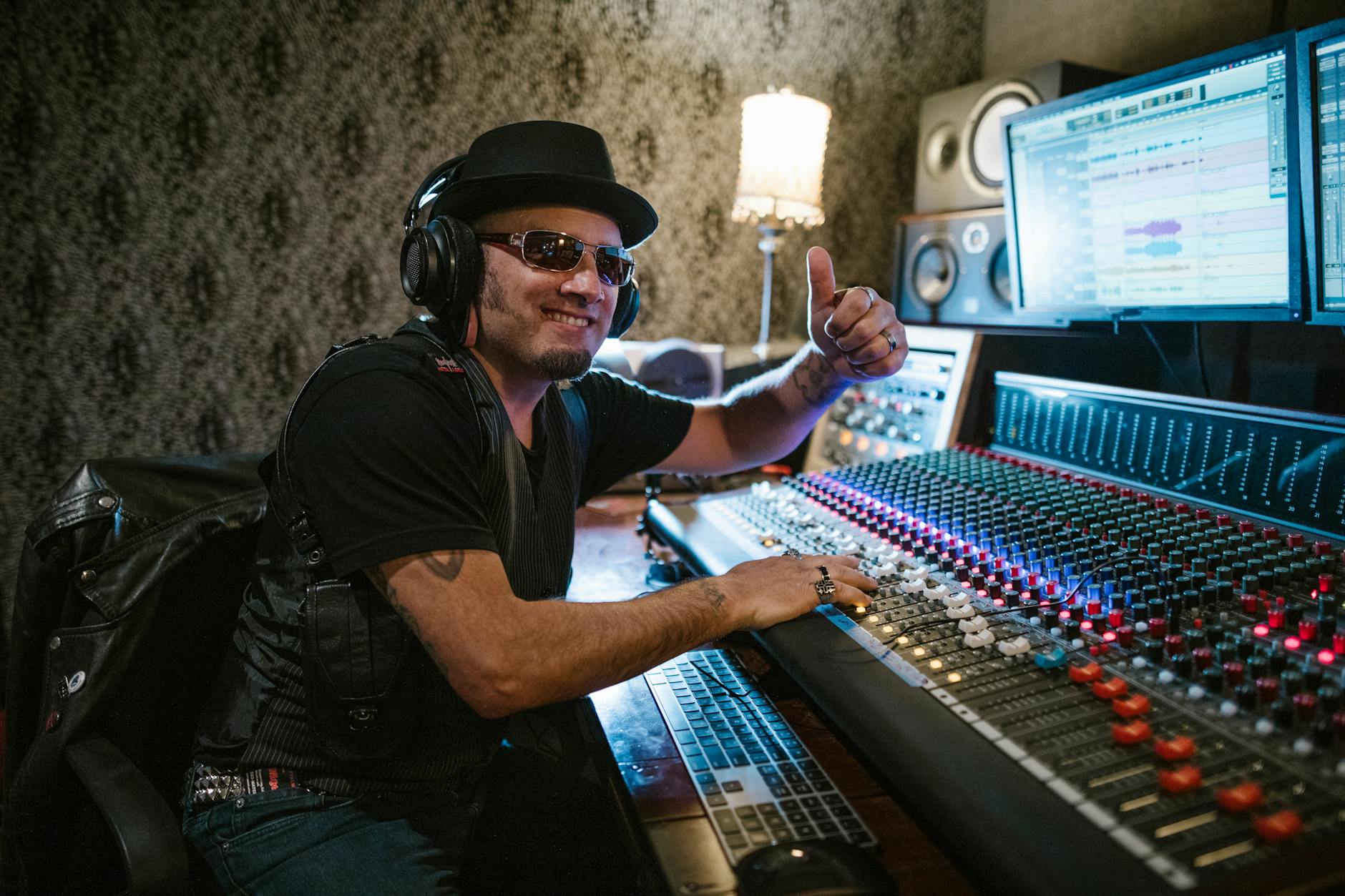 sound engineer mixing console headphones (Photo: RDNE Stock project / Pexels)