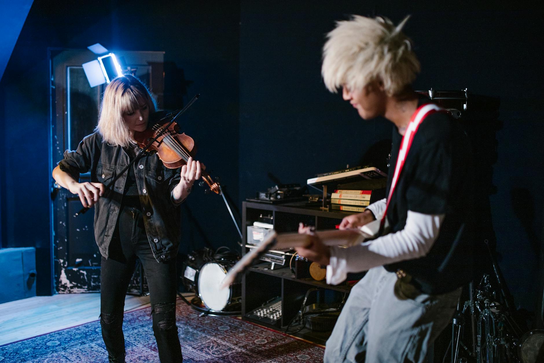 two musicians collaboration studio (Photo: RDNE Stock project / Pexels)