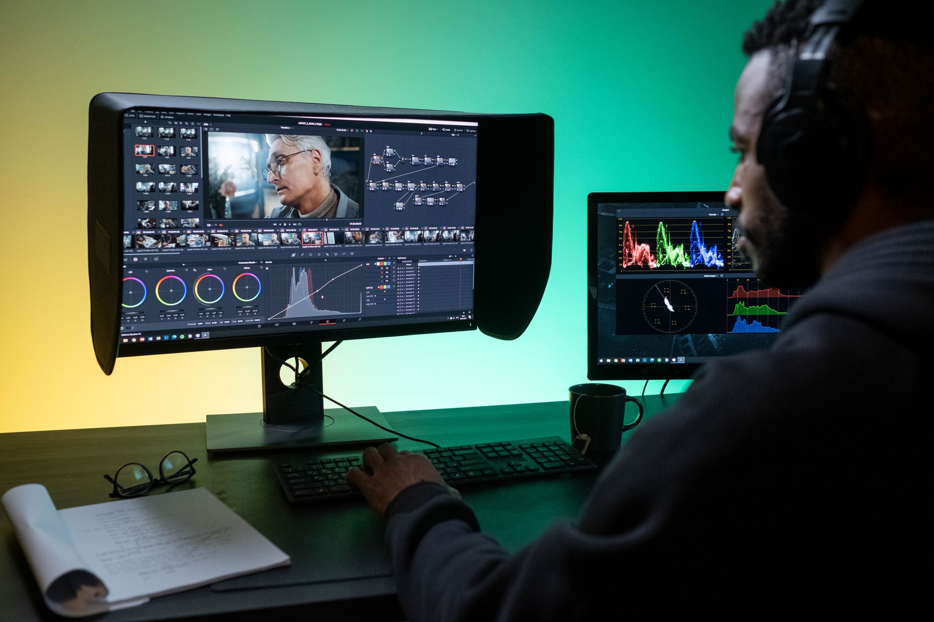color grading film editing (Photo: Ron Lach / Pexels)
