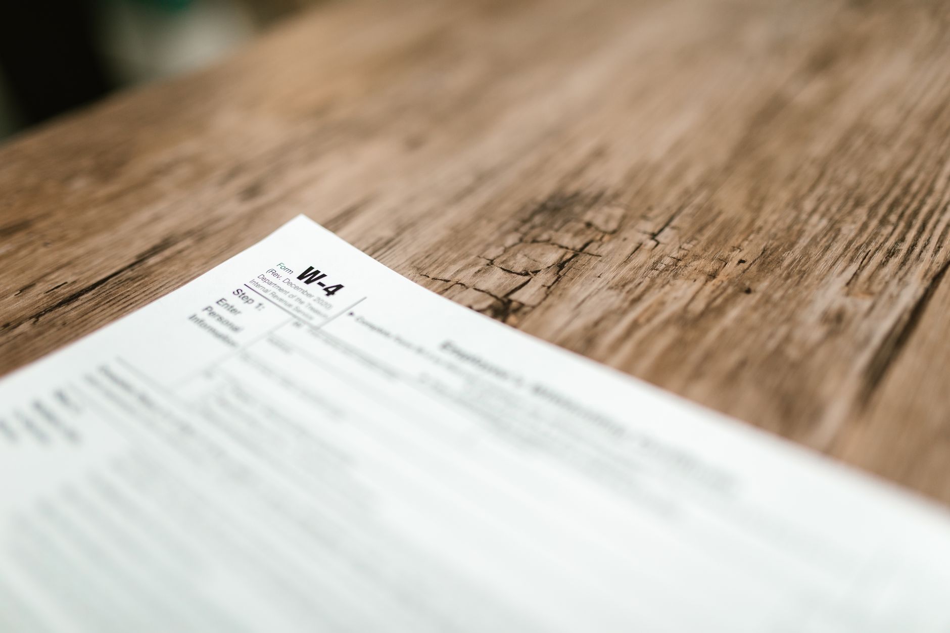 tax withholding document (Photo: RDNE Stock project / Pexels)