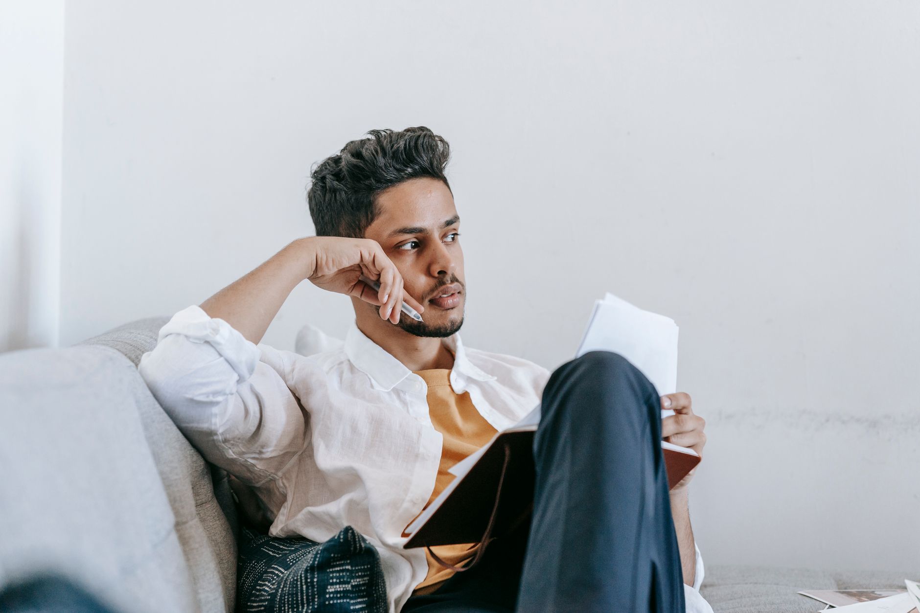 musician thinking notebook (Photo: Michael Burrows / Pexels)