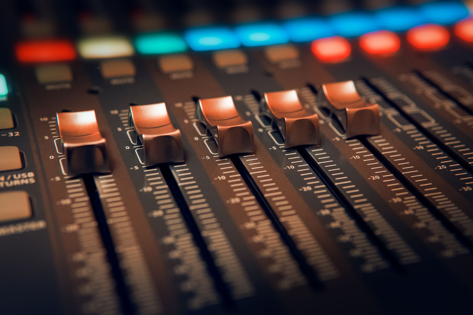 audio mixing faders (Photo: Dmitry Demidov / Pexels)