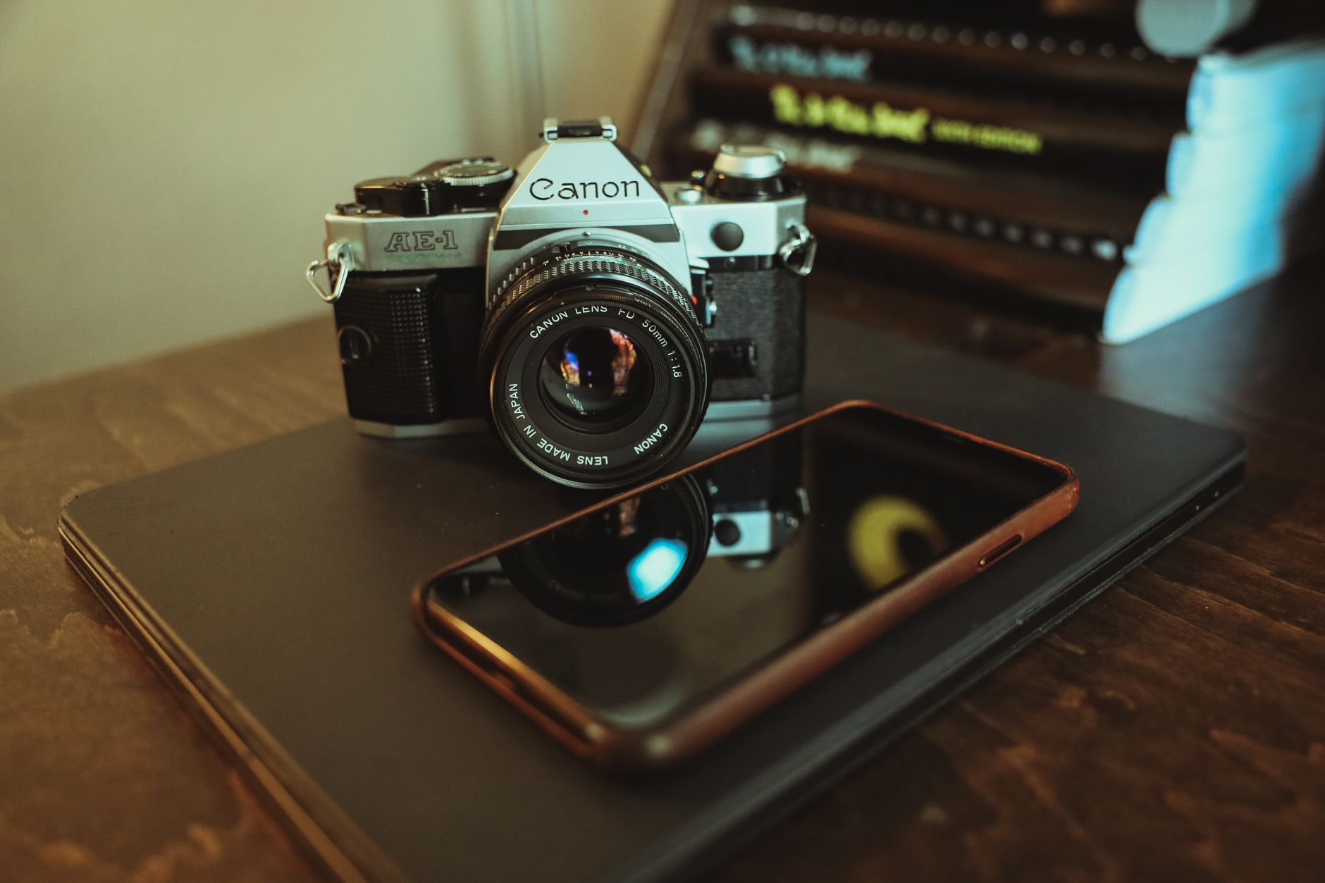 phone laptop camera desk (Photo: Andrew LaBonne / Pexels)