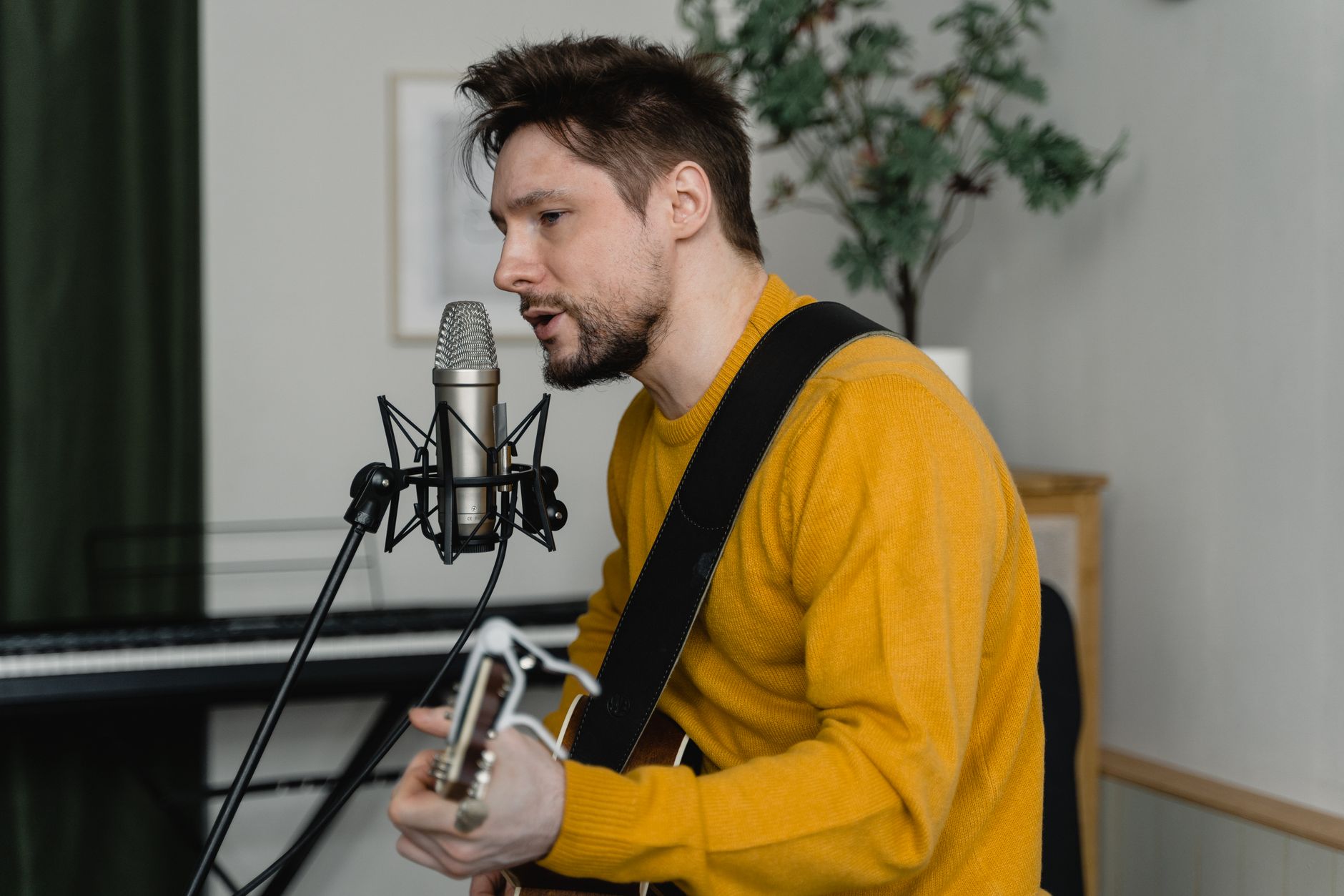 singer recording microphone home (Photo: Tima Miroshnichenko / Pexels)