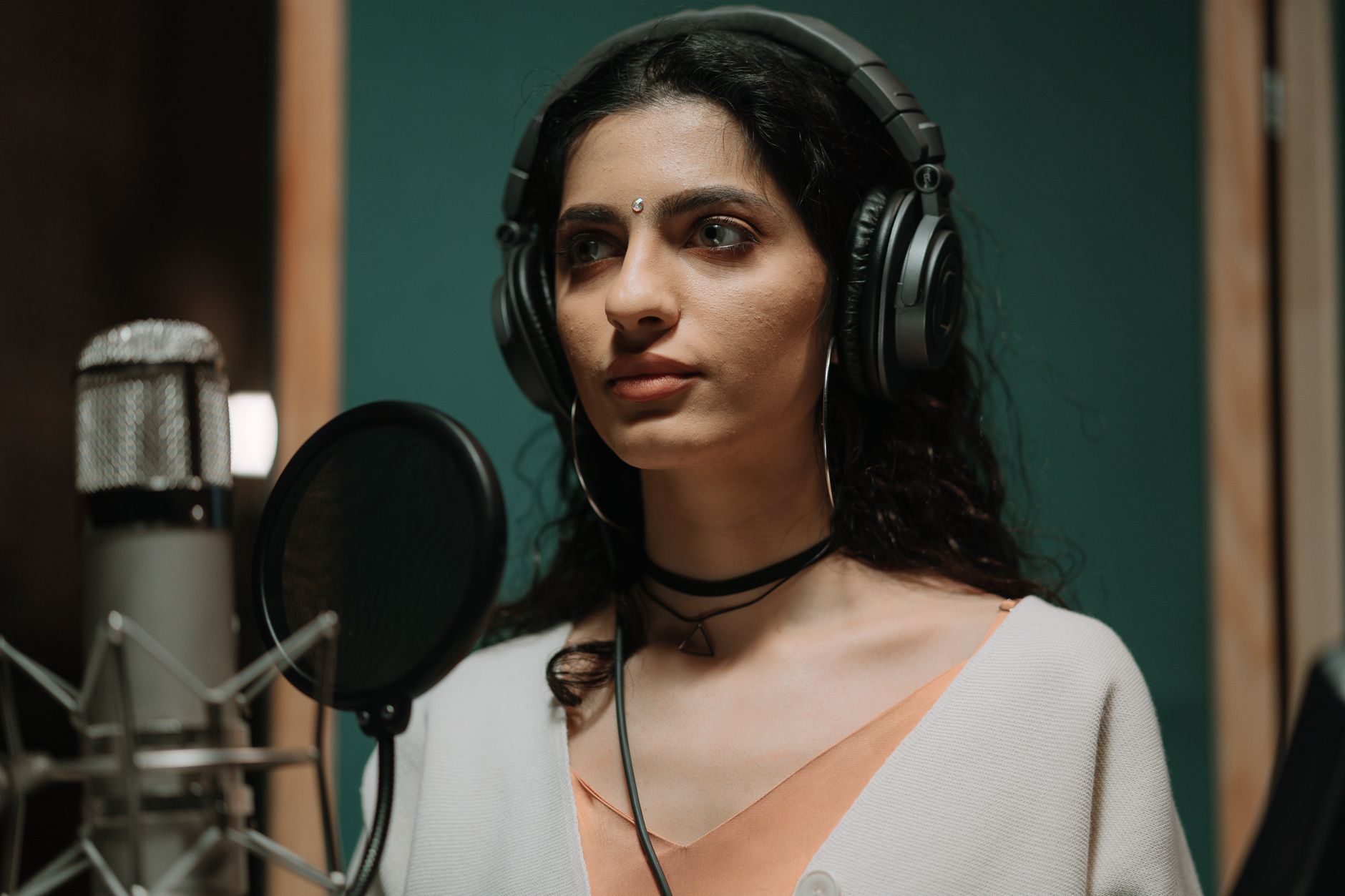 singer recording booth microphone (Photo: cottonbro studio / Pexels)