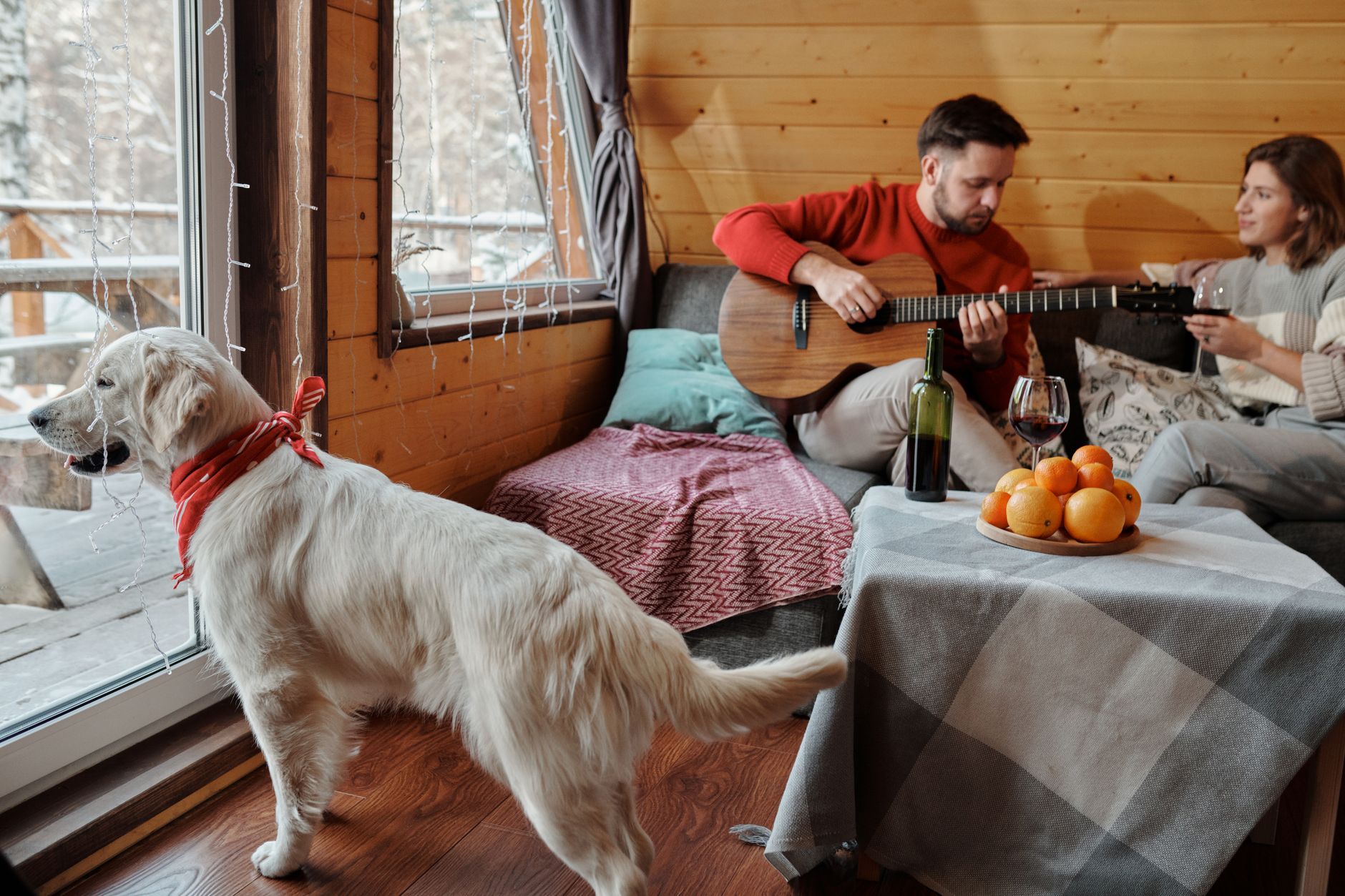 acoustic guitar home window (Photo: Boris Pavlikovsky / Pexels)