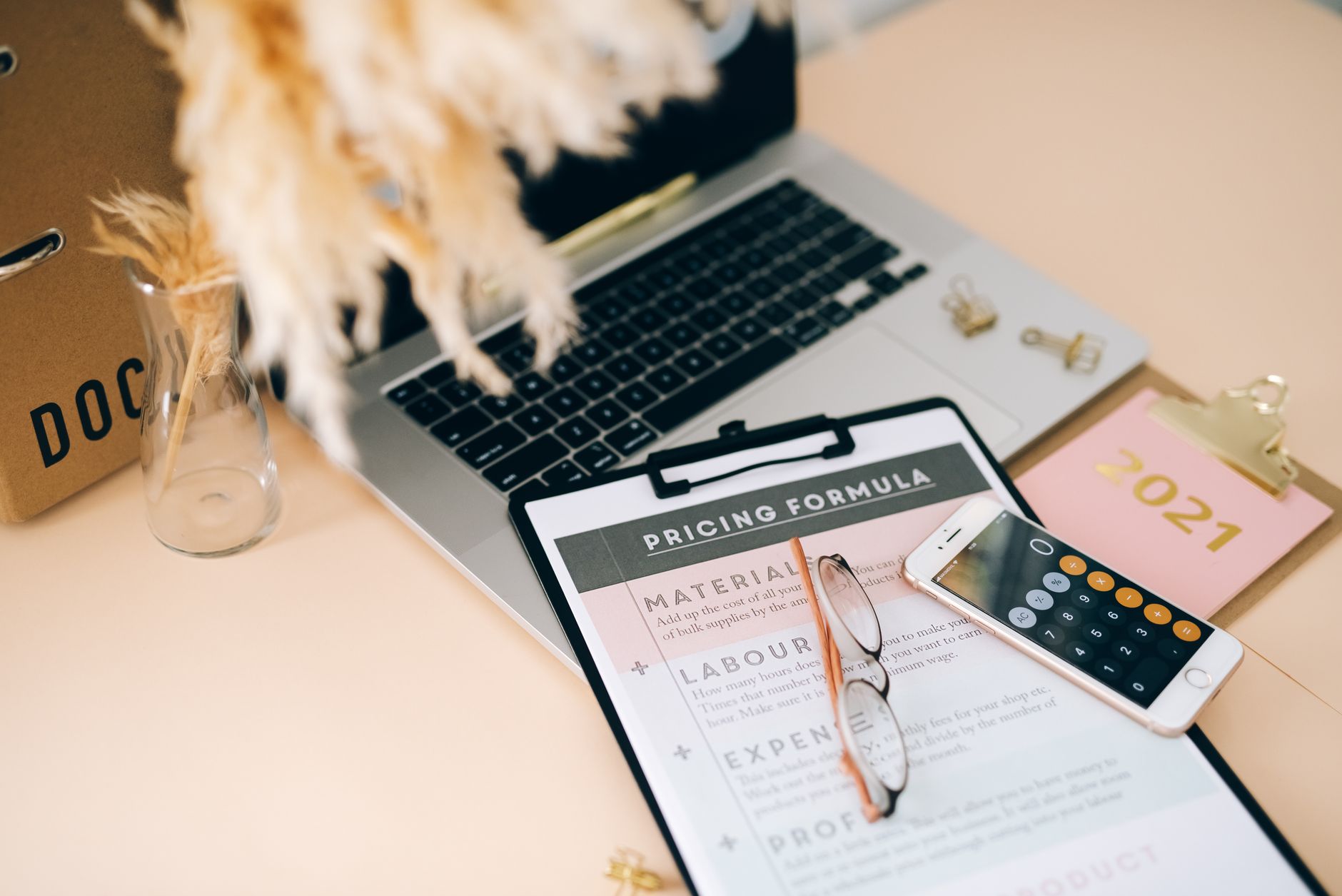 calculator pricing tags desk (Photo: Leeloo The First / Pexels)